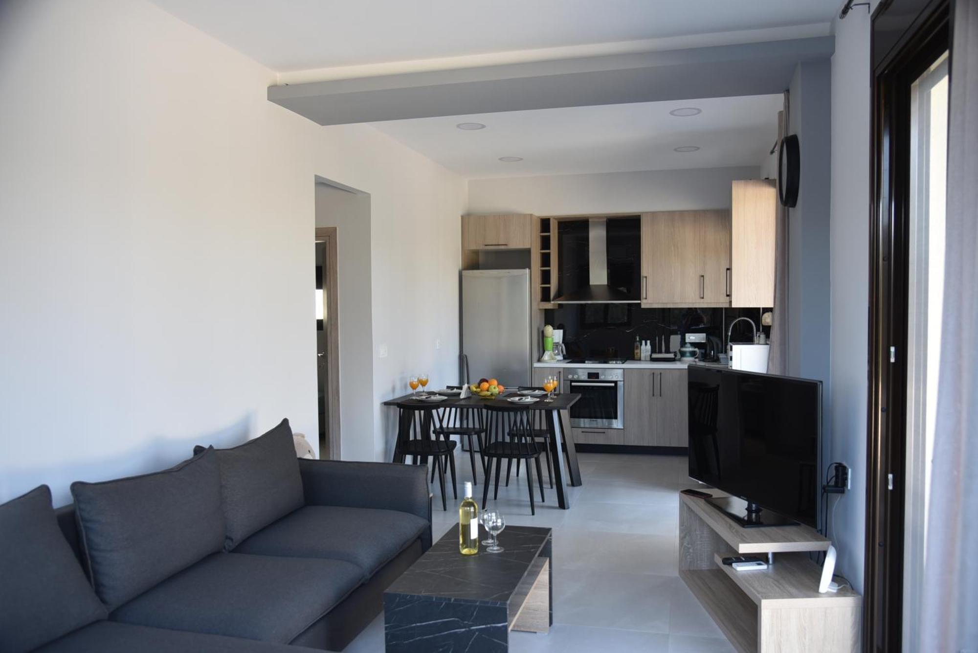Pirgos Deluxe Apartment - Private Parking 키사모스 외부 사진